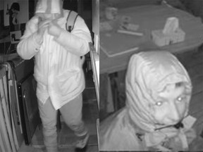 Ottawa police seek suspects in two break-in at the same business on Kent Street in the late fall of 2016.