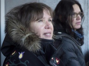 Mohawk activist Ellen Gabriel (left) and Leanne Simpson speak with the media after delivering a letter to a mailbox at the prime minister&#039;s office in Ottawa on Friday, January 18, 2013. Organizers behind Canada&#039;s Heritage Minutes are asking filmmakers to draft up their best proposals for new additions to the series on key moments or figures in the country&#039;s history. THE CANADIAN PRESS/Adrian Wyld