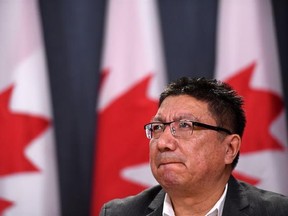 Nishnawbe Aski Nation (NAN) Grand Chief Alvin Fiddler takes part in a press conference to address the First Nation suicide crisis at the National Press Theatre in Ottawa on Thursday, Jan. 19, 2016. THE CANADIAN PRESS/Sean Kilpatrick