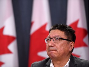 On Jan, 19, 2016, Nishnawbe Aski Nation Grand Chief Alvin Fiddler takes part in a press conference to address the First Nation suicide crisis. Exactly one year later, he told a news conference: 'More lives are being lost and it is clear that the current piecemeal approach to suicide isn’t working.'