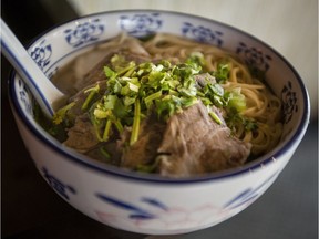 Beef noodle soup from La Noodle featuring handmade noodles (Darren Brown/Postmedia) Assignment 125819