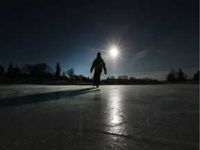 Nick Wagman enjoys a early morning skate on the Rideau Canal in Ottawa Tuesday January 31, 2017.