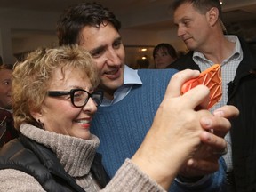 Prime Minister Justin Trudeau stopped at Rhino's Roadhouse in Bewdley, Ont. as part of his listening tour on Friday.