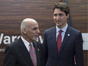 Prime Minister Justin Trudeau renewed $150 million per year in funding for aid projects in Afghanistan after meeting with Afghanistan President Ashraf Ghani in July 2016.