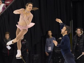 Meagan Duhamel and Eric Radford skate their way to the senior pairs title at the National Skating Championships at the TD Place Place arena on Saturday, Jan. 21, 2017.