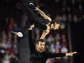 Meagan Duhamel and Eric Radford compete in the senior pairs short program during the National Skating Championships in Ottawa on Friday, Jan. 20, 2017.