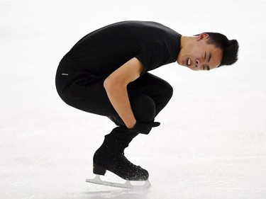 Nam Nguyen skates during practices at the National Skating Championships in Ottawa on Thursday, Jan. 19, 2017.