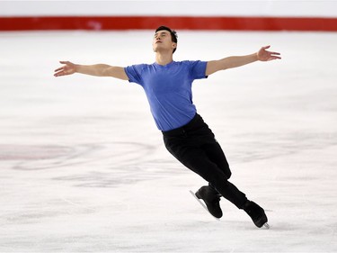 Patrick Chan skates during practices at the National Skating Championships in Ottawa on Thursday, Jan. 19, 2017.