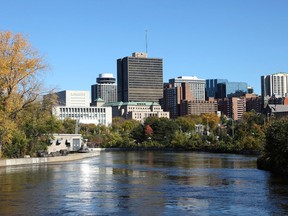 A shot of downtown Ottawa.