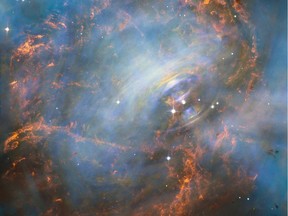 This image obtained from NASA/ESA shows the very heart of the Crab Nebula. Intergalactic messages, says Shannon Gormley, are similar in some ways to messages in a bottle – and it's profound.