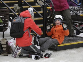 The opening of a section of the Rideau Canal Skateway saw hundreds of skaters, including 6-year-old Grayson Matheson, taking to the ice for the first time this season on Saturday, Jan. 14, 2017.