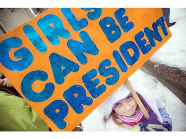 Five-year-old Anabelle Hanson Cancura came up with the Girls Can Be President idea all on her own.