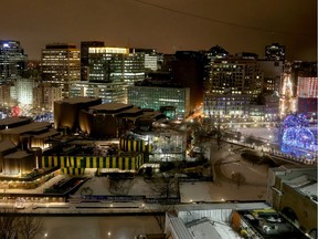 An aerial view of Ottawa from the Westin Hotel downtown.