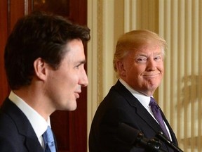 Feeling a sense of relief following Donald Trump&#039;s remarks on the future of U.S. trade with Canada, business leaders are now hoping for a second wave of positive news out of Europe. Prime Minister Justin Trudeau and U.S. President Donald Trump take part in a joint press conference at the White House in Washington, D.C., on Monday, Feb. 13, 2017. THE CANADIAN PRESS/Sean Kilpatrick