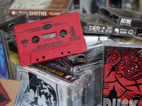 Various music cassettes are seen in Toronto, on Friday, February 17, 2017. THE CANADIAN PRESS/Graeme Roy