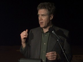 Stuart McLean on tour with the Vinyl Cafe in Calgary in 1998