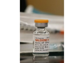 Naloxone blocks or reverse the effects of opioids on the brain.