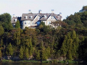 The prime minister's residence at 24 Sussex Drive overlooks the Ottawa River.
