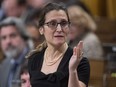 Foreign Affairs Minister Chrystia Freeland responds to a question during Question Period in the House of Commons, Thursday, February 2, 2017 in Ottawa. THE CANADIAN PRESS/Adrian Wyld ORG XMIT: ajw111