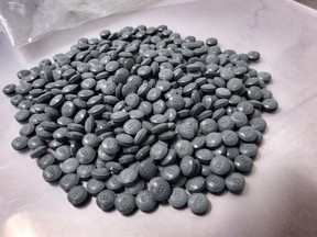 Fentanyl pills seized by police.