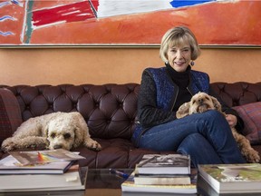 Author Charlotte Gray with Jake and Herbie.