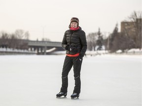 Kim Zemlak on the Rideau Canal skateway.