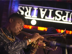 New Orleans trumpeter Christian Scott performed at Upstairs Jazz Bar & Grill for the Montreal Jazz festival, June 29, 2015. His most recent record, Stretch Music, is available via the online music store Bandcamp.  (Christinne Muschi for National Post)