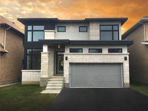 Campanale's The Greyson is a two storey luxury home in the exclusive community of Prince of Wales on the Rideau. It features 4 bedrooms and 3.5 bathrooms and is 3,049 sq.ft.