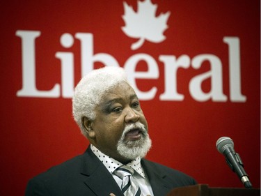 Jean Claude Dubuisson addresses the crowd at the Liberal Party of Canada's candidate selection meeting for the upcoming Ottawa--Vanier federal by-election, a gathering to nominate their candidate on Sunday, February 5th, 2017.  Ashley Fraser/Postmedia