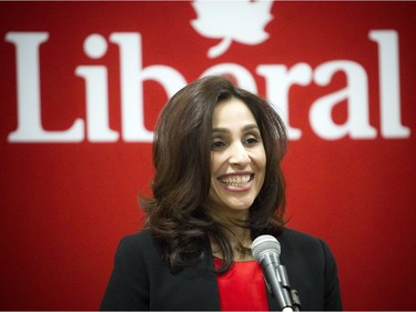 Khatera Akbari addresses the crowd at the Liberal Party of Canada's candidate selection meeting for the upcoming Ottawa--Vanier federal by-election, a gathering to nominate their candidate on Sunday, February 5th, 2017.  Ashley Fraser/Postmedia