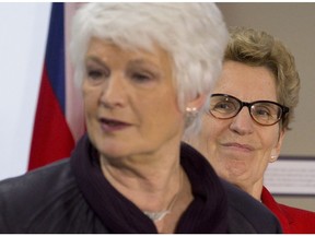 Ontario Minister of Education Liz Sandals (foreground) and Premier Kathleen Wynne. Lobby these people – and your local MPP.