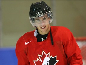 Chris DiDomenico during a skills demonstration put on by the Team Canada Junior team at the camp being held at the University of Ottawa in 2008