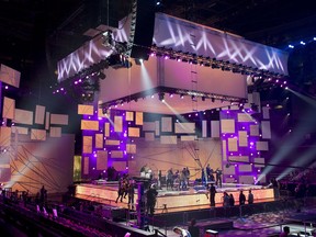 The stage at Canadian Tire Centre when the Junos were presented in Ottawa in 2012.