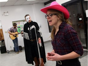 Photos from the rehearsal of the musical comedy  Phantom of the Opry.