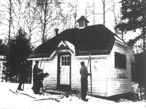 A Camp Fortune lodge. Photo published in 1948.