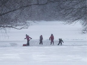 Outdoor skating is the classic winter activity for children in Canada – regardless of where they came from.