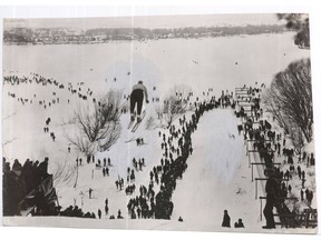 A ski jump in Rockcliffe Park.