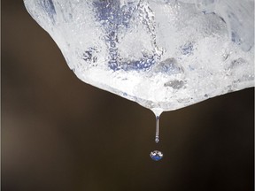 Spring conditions caused the ice sculptures to melt.