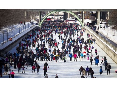 The canal was full of skaters Saturday on the Family Day long weekend and the final weekend of Winterlude.