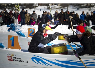 The first ICE Dragon Boating event in North America was held Saturday February 18, 2017 on Dow's Lake during Family Day long weekend and the final weekend of Winterlude.