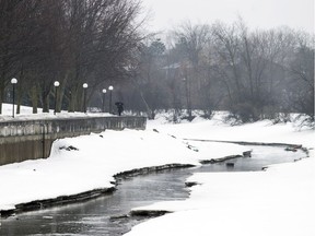 The wet weather kept most people indoors but a few brave souls made their way along the canal path near the Hartwell's Lockstation Saturday February 25, 2017.