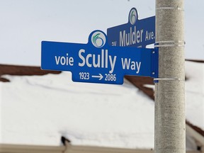 Mulder Avenue and Scully Way in Orleans.