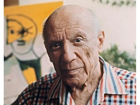 Spanish painter Pablo Picasso in Mougins, France.