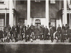 Canada's Fathers of Confederation at the Charlottetown Conference of 1864, three years before Canada became independent – nominally, writes John Kalbfleisch.