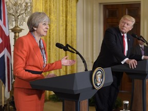 Britain's Prime Minister Theresa May met U.S. President Donald Trump at the White House last month.
