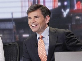 This 2014 image released by ABC shows George Stephanopoulos anchor &ampquot;Good Morning America,&ampquot; in New York. Stephanopoulos&#039; &ampquot;Good Morning America&ampquot; exchange with White House spokeswoman Sarah Huckabee Sanders on Monday, March 6, 2017, is the second time in a month that the ABC anchor had a notably sharp interview with a Trump administration official. (Lou Rocco/ABC via AP)