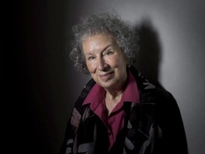 Author Margaret Atwood poses as she speaks to The Canadian Press about new novel, &ampquot;The Heart Goes Last&ampquot; in Toronto in a June 9, 2015, file photo.