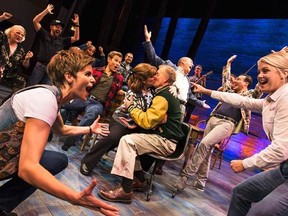 The cast from Come From Away is shown in this undated handout photo. The Canadian musical has scored critical raves in its official Broadway debut. THE CANADIAN PRESS/HO