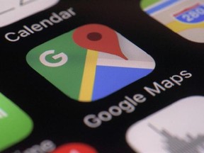 This Wednesday, March 22, 2017, photo shows the Google Maps app on a smartphone, in New York. Google is enabling users of its digital mapping service to allow their movements to be tracked by friends and family in the latest test of how much privacy people are willing to sacrifice in an era of rampant sharing. The location-monitoring feature will begin rolling out Wednesday in an update to the Google Maps mobile app that‚Äôs already on most of the world‚Äôs smartphones. It will also be available