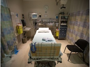 A rare site of an empty bed in observation as the emergency department at the Queensway Carleton Hospital deals with an overload of patients, struggling to find places to put them, much like The Ottawa Hospital has for the past few months.